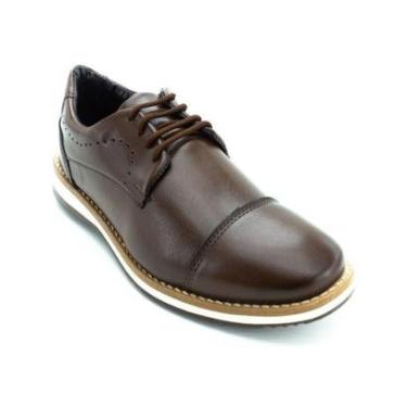 Imagem de Sapato Social Masculino Franshoes FP2003 - Marrom-Masculino