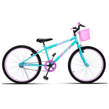 Imagem de Bicicleta Infantil Forss Anny, Aro 24, Sem Marcha, Passeio, Com Cestinha (Verde)