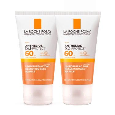 Imagem de Kit 2 Protetor Solar Facial Anthelios XL-Protect Cor Morena FPS 60 Gel Creme 40g