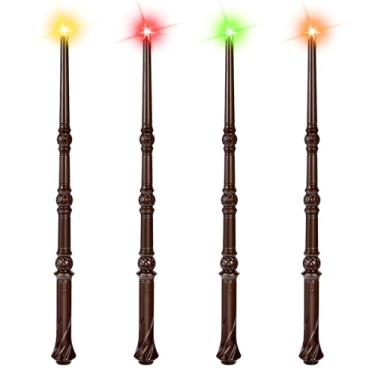 Imagem de EnrichFun Varinha mágica iluminada com sons e 4 luzes coloridas, Marrom, 15.2 inches