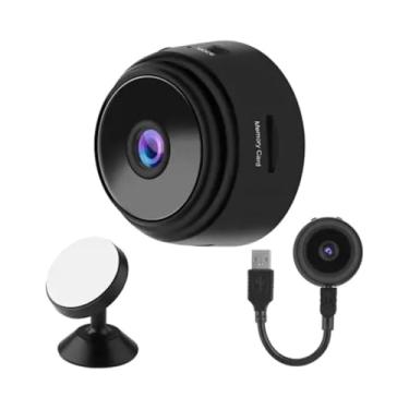 Imagem de Mini Câmera de Segurança WiFi, Vigilância Sem Fio, Visão Noturna, Monitoramento Remoto via Smartphone, Preta