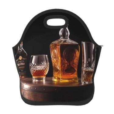 Imagem de Whisky Beer Pictures Lancheira para mulheres, lancheira isolada, reutilizável, lancheira para homens, à prova de vazamento, recipiente de almoço leve para preparação de refeições para piquenique e