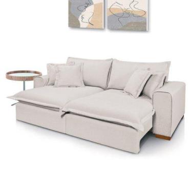 Imagem de Sofá Retrátil e Reclinável Veneza 2,50m. - Leonardi, Cru