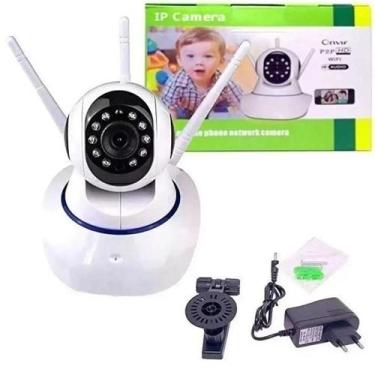 Imagem de Babá Eletrônica Wifi 360 Visão Noturna 3 Antenas - LIPPIN
