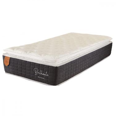 Imagem de Colchão Solteirão 96x203x30cm Brilhante Mola Ensacada Grafite com Branco Prorelax