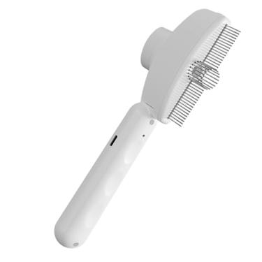 Imagem de Rrlihjgu Escova a Vapor para Animais de Estimação - Pentes a Vapor para Gatos de Interior - Recarregável Removedor de Pelos com Luz para Pêlo Longo Curto Escovagem Massagem Limpeza