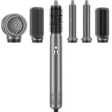 Imagem de AOMEES Modelador profissional de ar quente e sistema de secagem, escova de secador de cabelo potente 6 em 1 • Pentear sem danos pelo calor, com modelador de ar, secador de cabelo, escova volumizadora
