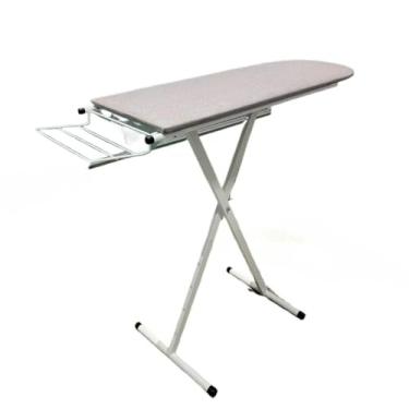 Imagem de TáBua De Passar Roupa PortáTil ReforçAda PéS DobráVeis Com Forro TéRmica(BRANCO)