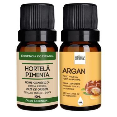 Imagem de Kit Óleo Essencial Menta + Argan 10ml Kit Essência Brasil - Essência D