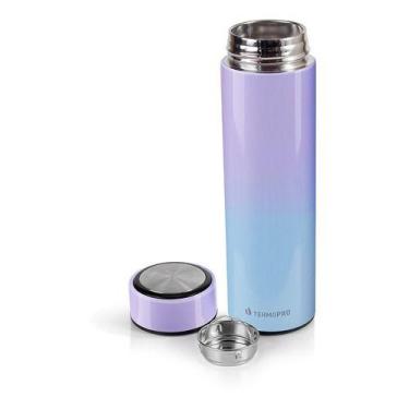 Imagem de Garrafa Squeeze Termico Aço inox Filtro Inox Tie Dye 500ml Água Suco C