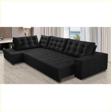 Imagem de Sofá de Canto Retrátil e Reclinável com Molas 3,40x2,00 Esq Julia Sued