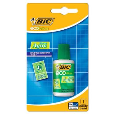 Imagem de Corretivo líquido Ecolutions base d’água 18ml Blist 1und - Bic