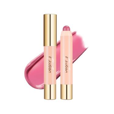 Imagem de Oulac Batom Pinky Rose – Batom Lipstain and Blush, protetor labial matizado, hidratante e nutritivo, acabamento brilhante, vegano, chá de rosa (06)