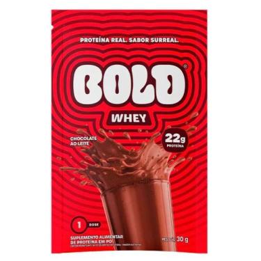 Imagem de Whey protein sache 22g concentrado chocolate leite 30g bold