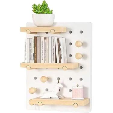 Imagem de Pegboard Wall Orgizer Pels,exibição De Montagem Em Parede Pegboard Pel Kits Para Organizador De Parede, Orgização De Artesanato, Orments Display, Armazenamento De Berçário, White, 40x60cm