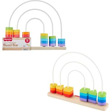 Imagem de Fisher-Price Brinquedo para Bebês Contando Cores de Madeira para crianças a partir de 1 ano