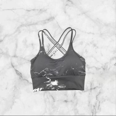 Imagem de Top Degrade Feminino Fitness Academia - bella fitness, Preto marmoriza