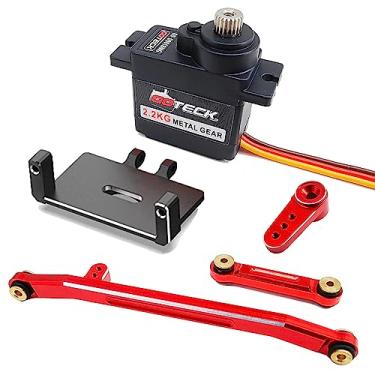 Imagem de GOTECK RC Servo Mounts Servo Kit - 2.2KG Metal Gear Digital Servo with Servo Mount, Servo Horn and Steering Link Set Upgrade Parts for 1/24 Axial SCX24 RC Crawler Cars (Combo Pack 3)…