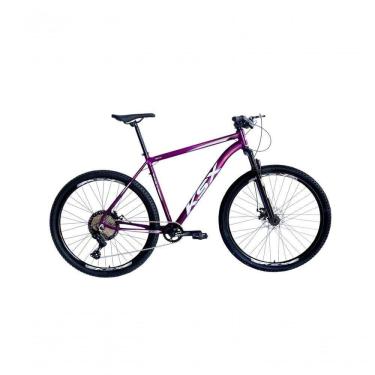 Imagem de Bicicleta Aro 29 Ksx Sd7 12v Garfo Com Trava K7 11/50 Freios Hidráulicos Kit 1x12 - Roxo/branco Tam. 19