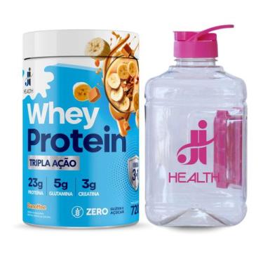 Imagem de Whey Protein Tripla ação com Creatina 720g e Garrafa para Academia 2 l