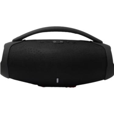 Imagem de Caixa de Som Bluetooth Portatil, Estilo Boombox, Prova d'agua, Som Potente, Bateria Recarregavel, Design Retro, Ideal para Praia, Festa e Viagem, Preto