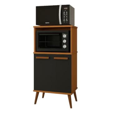 Imagem de Balcão para Microondas e Forno Lisboa - Cedro/Cinza