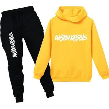 Imagem de Conjunto de agasalhos infantis MEIXEAN, pulôver e calça de corrida