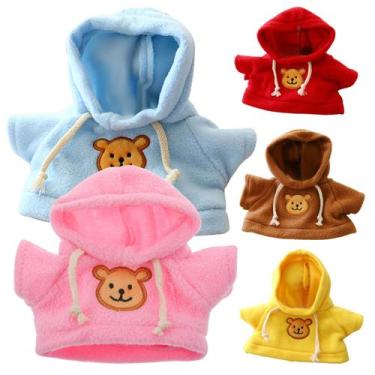 Imagem de Roupas de boneca, roupas com capuz de urso, 5 peças para brinquedo de 