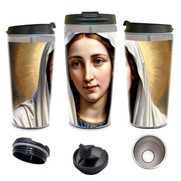 Imagem de Copo Térmico Personalizado Maria Mãe Jesus 450Ml Inox.