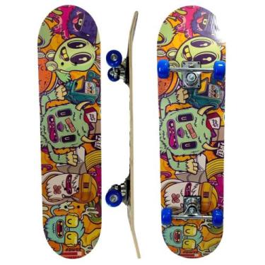 Imagem de Skate Board Infantil Funs Para Iniciante Esporte Suporta Até 50Kg 1117