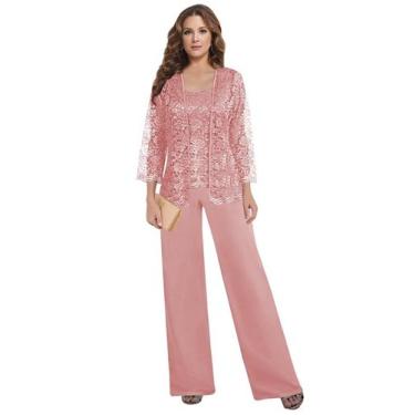Imagem de Calça adequada para petyoo Plus Size Mother of the Bride Dusty Rose 20