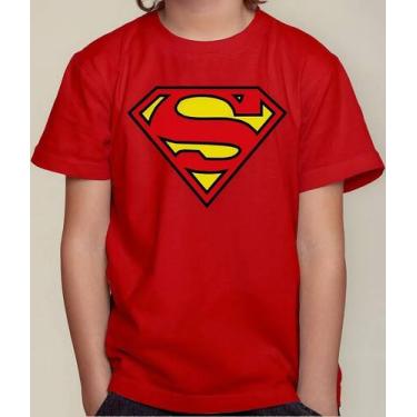 Imagem de Camiseta Camisa Infantil Juvenil Menino Menina Super mann Super Hom em
