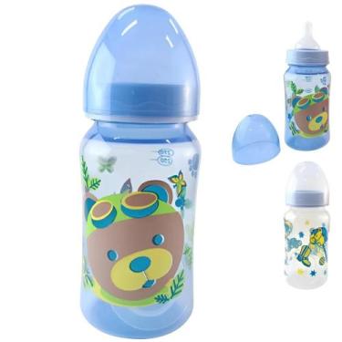 Imagem de Mamadeira Petita Bico Redondo Em Silicone 270ml - Azul Rosa, Azul