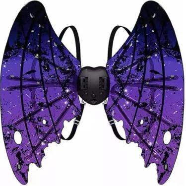 Imagem de Fantasia Halloween Asa Com Led, Movimento e Som - Asa Anjo das Sombras (ROXO). Veste Adulto e Infantil.