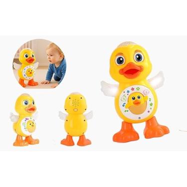 Imagem de Pato Dançante Brinquedo Musical Infantil Luzes de LED Canta e Dança Interativo Bebê Som e Movimento Educativo Musical Luminoso Elétrico Anda e Canta Asas que Batem Brinquedo Infantil