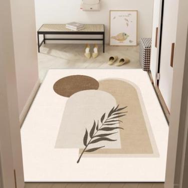 Imagem de O tapete para a porta de entrada é um tapete doméstico com um toque luxuoso e aconchegante para o hall de entrada (50 x 80 cm, 1,6 x 2,6 pés/CQR479)