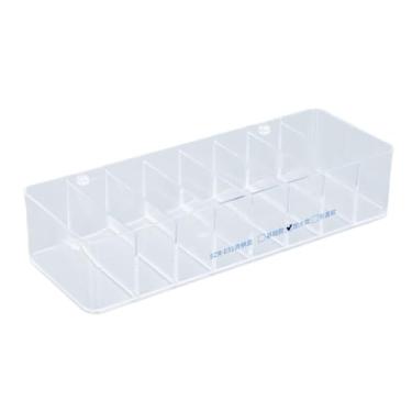 Imagem de FTVOGUE Caixa Organizadora de Cabos, Material PS Transparente Com 8 Compartimentos Divididos para Armazenamento de Carregador de Fone de Ouvido de Joias, Design Compacto para Mesa de Escritório