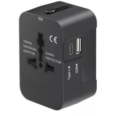 Imagem de ADAPTADOR DE TOMADA UNIVERSAL C/USB/USB-C BIV 110/220V PEI-PN002