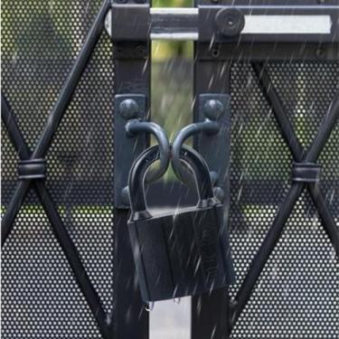 Imagem de Cadeado resistente com 5 chaves, trava de almofada para contêiner de galpões, armazém, garagem, veneziana, unidades de armazenamento, galpões, garagens, cercas (50 mm)