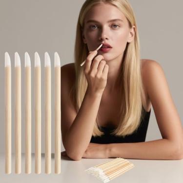 Imagem de 50 pincéis labiais de cristal com glitter, pincéis descartáveis para lábios, aplicadores de brilho labial, aplicadores de bastão de brilho labial, kits de ferramentas de maquiagem perfeitos