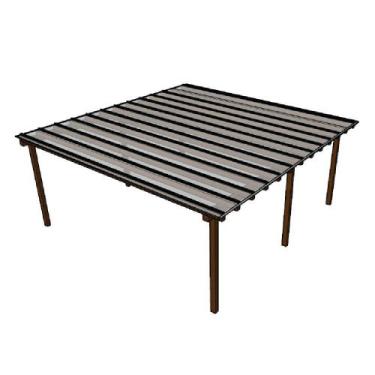 Imagem de Kit Policarbonato Cristal 4mm 6,00m x 6,00m - Perfis Naturais - RM Pol