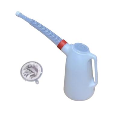 Imagem de JicSuXi Jarra medidora de óleo com bico longo, portátil e prática, com alça, espessa, para motores automotivos, 3l