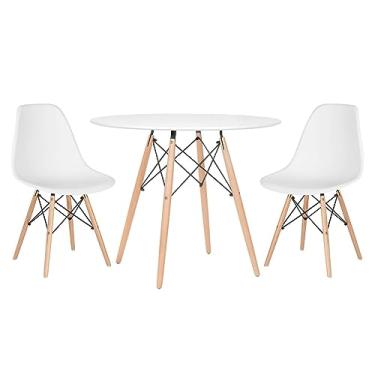 Imagem de Loft7, Mesa redonda Eames 90 cm + 2 cadeiras Eiffel DSW