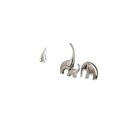 Imagem de Fenteer Escultura de Pinguim Elefante em Resina Cerâmica, Estatueta Colecionável, Artesanato Decorativo, Estátua de Animal para Mesa de Inauguração, Bar, Quar