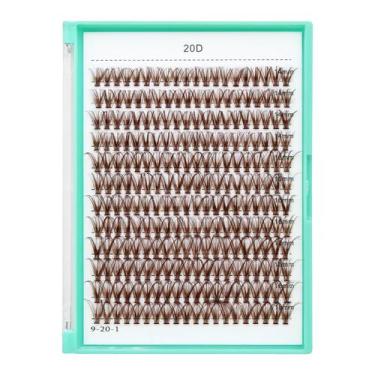 Imagem de Eyelash Cluster Bodermincer 240 unidades D Curl 20D marrom escuro