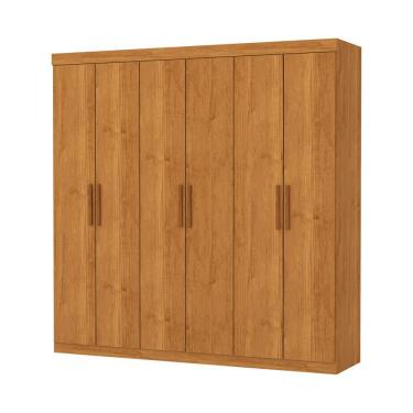 Imagem de Guarda Roupa Casal Recife 6 Portas 2 Gavetas Sem Espelho Carioca Moveis Cinamomo