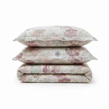 Imagem de Kit Cobre Leito Colcha Magnus Queen 3 Peças Dupla Face Estampado Floral - Vintage - 100% Poliéster