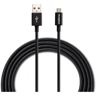 Imagem de Cabo Micro USB Intelbras 1.2m PVC Preto
