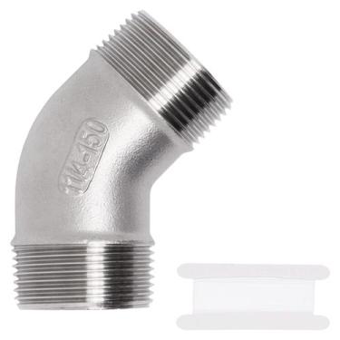 Imagem de Encaixe de tubulação SWZHAI Cotovelo de 45 graus 1-1/4 NPT macho x 1-1