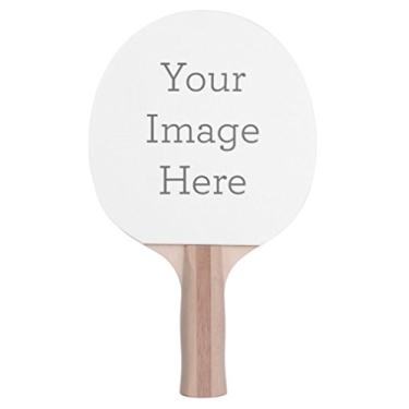 Imagem de Infusion Foto personalizada ou logotipo de ping pong, personalização premium de 5 camadas de impressão direta na raquete de tênis de mesa, preto na parte de trás